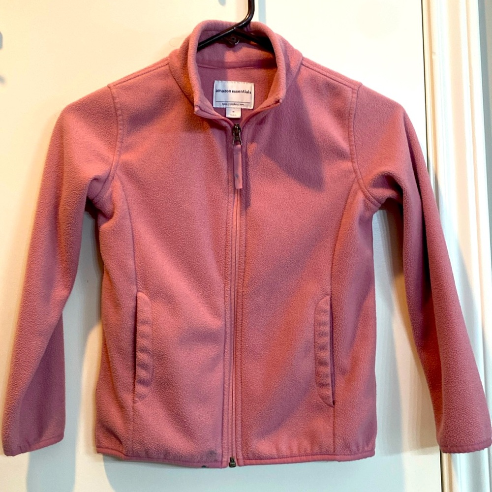 Girls pink polar fleece, size M